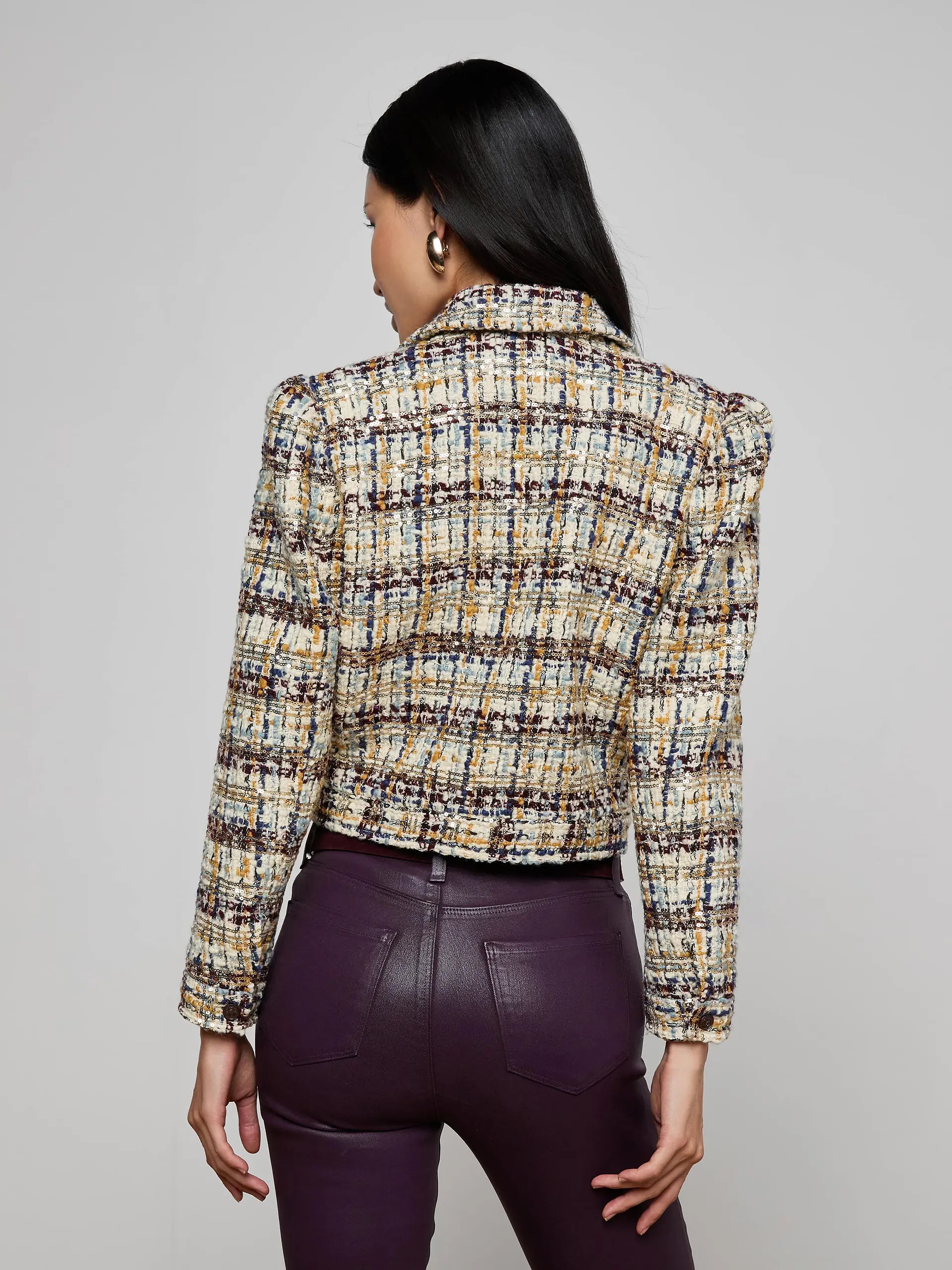 KASEY SEQUINED TWEED JACKET