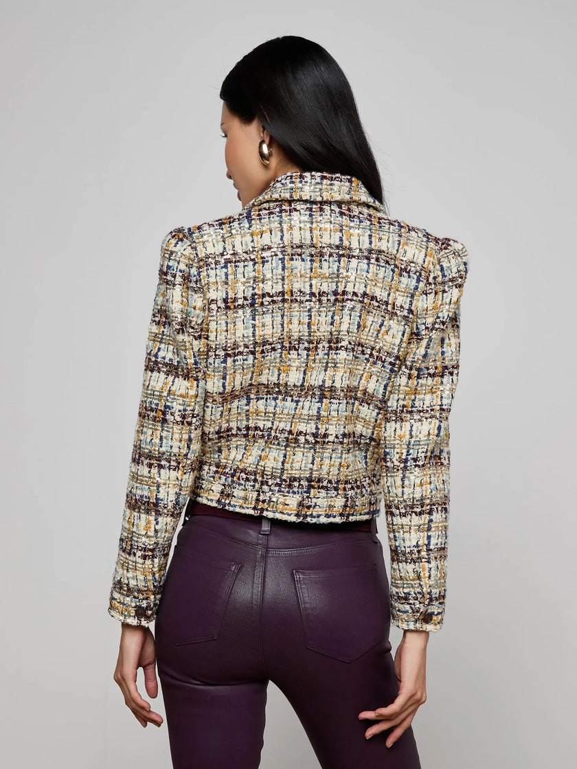 KASEY SEQUINED TWEED JACKET