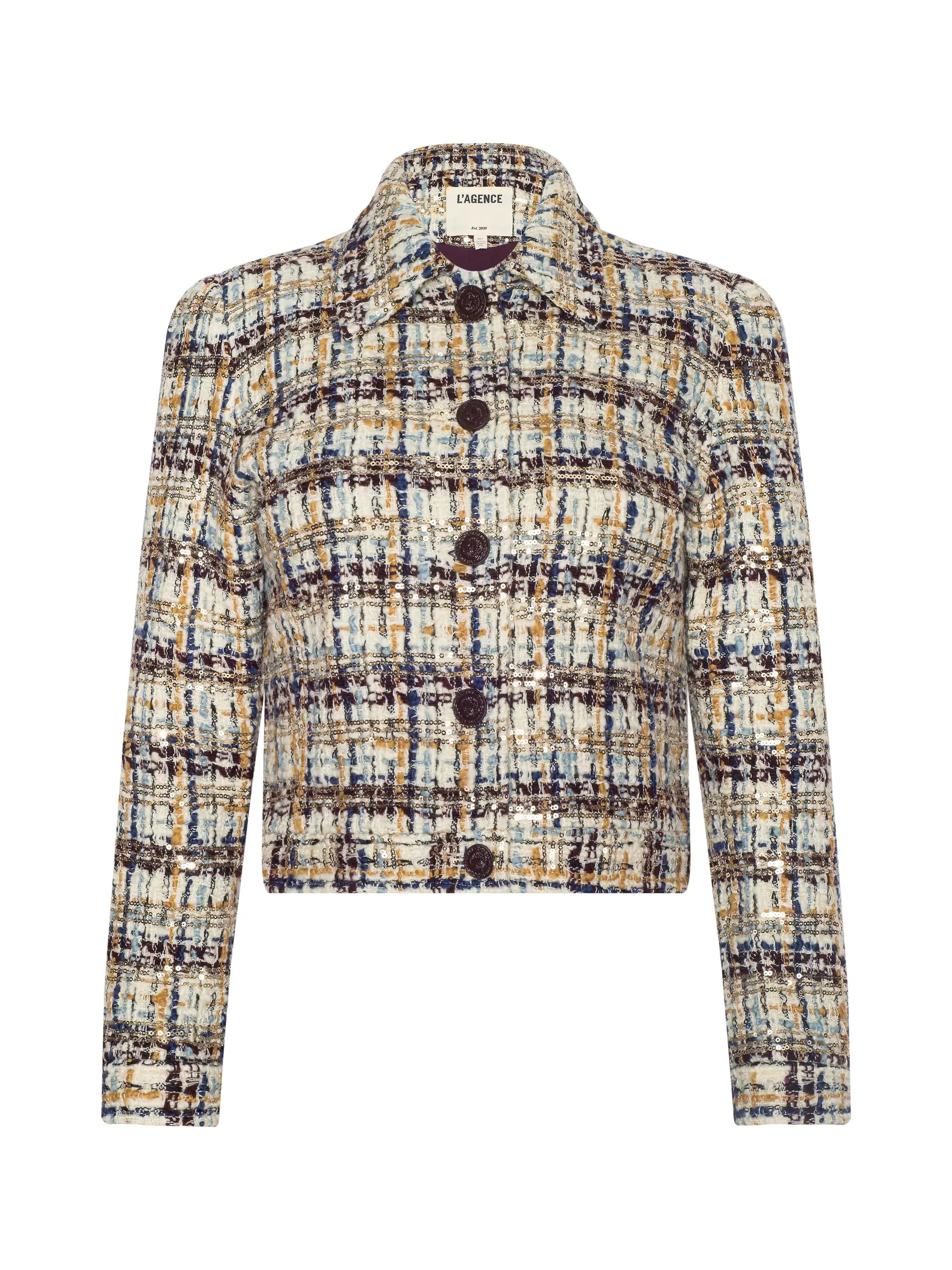 KASEY SEQUINED TWEED JACKET