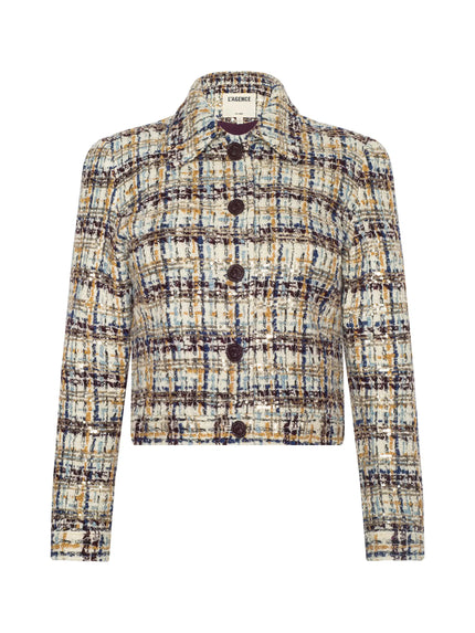 KASEY SEQUINED TWEED JACKET