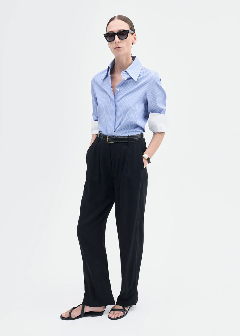 FITTED SHIRT IN STRIPED POPLIN