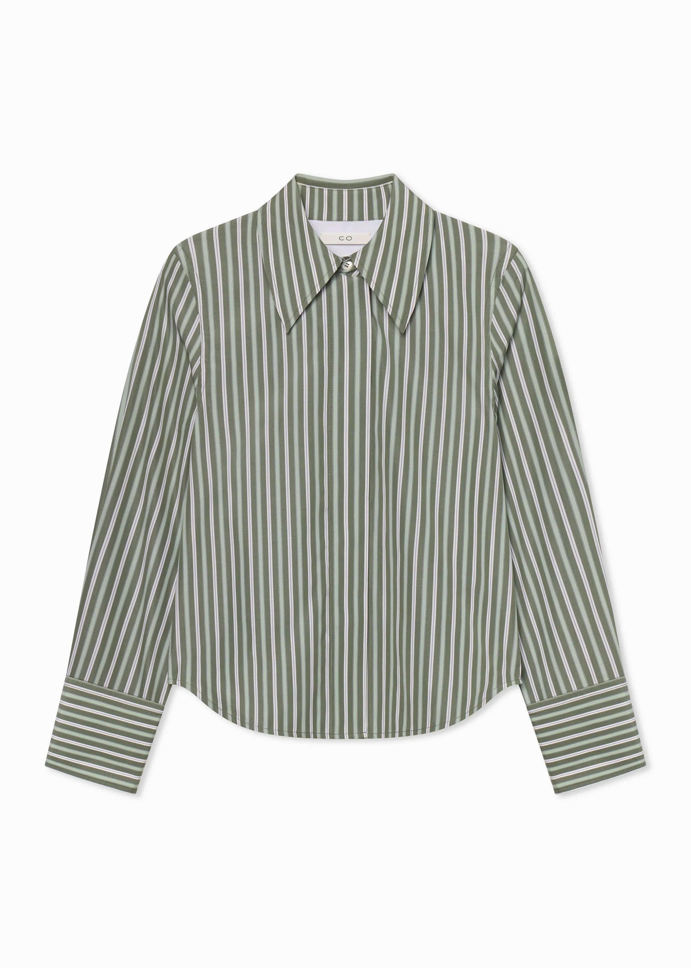 FITTED SHIRT IN STRIPED POPLIN