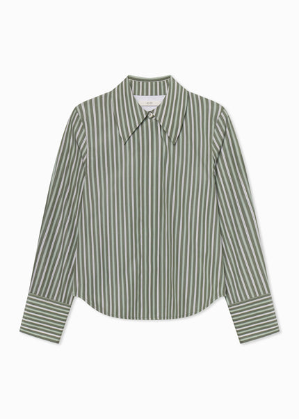 FITTED SHIRT IN STRIPED POPLIN