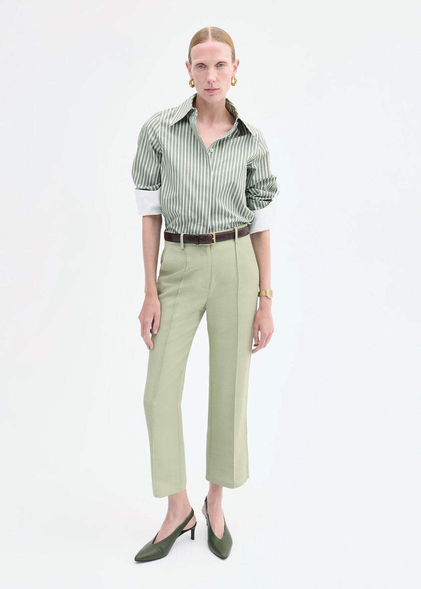 FITTED SHIRT IN STRIPED POPLIN