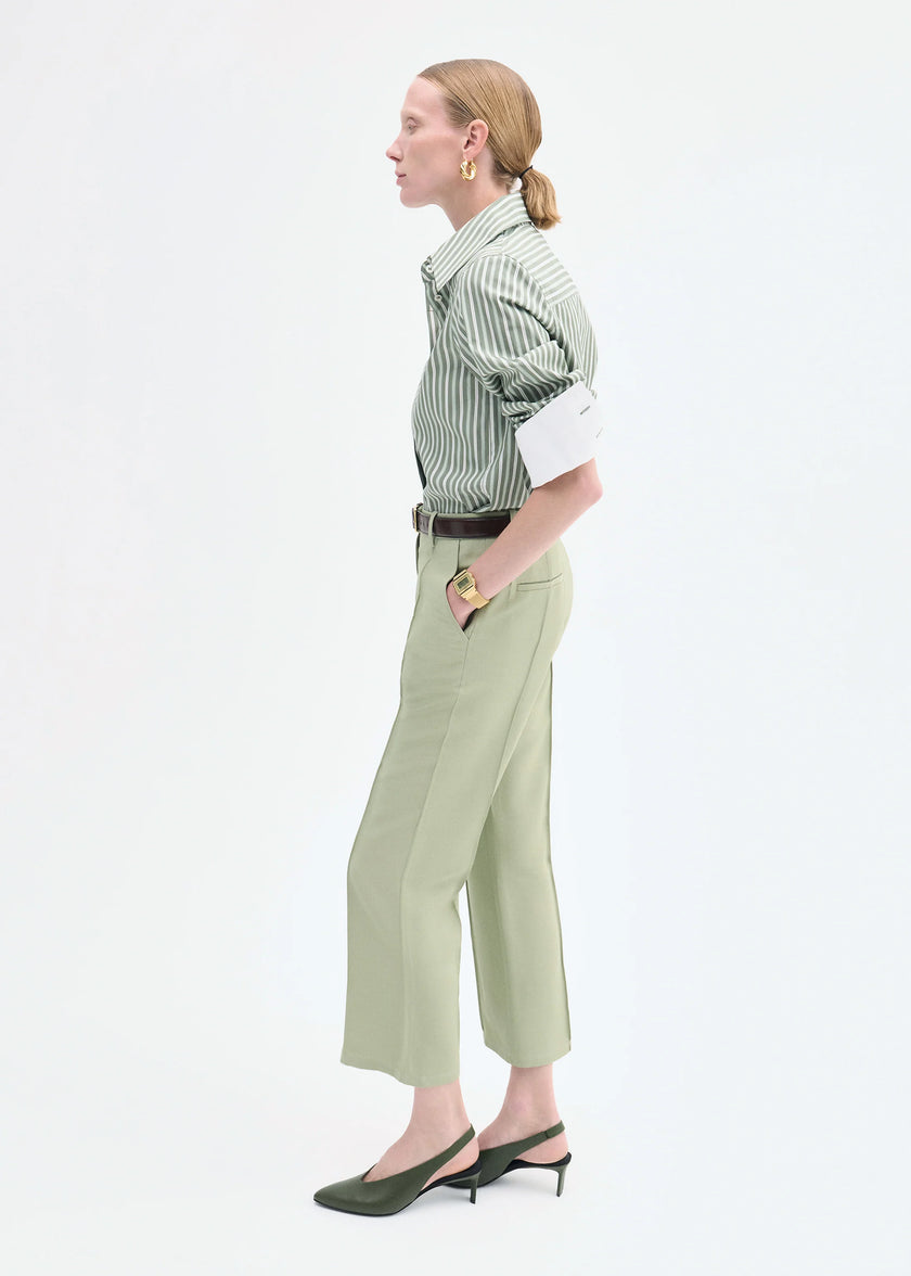 FITTED SHIRT IN STRIPED POPLIN