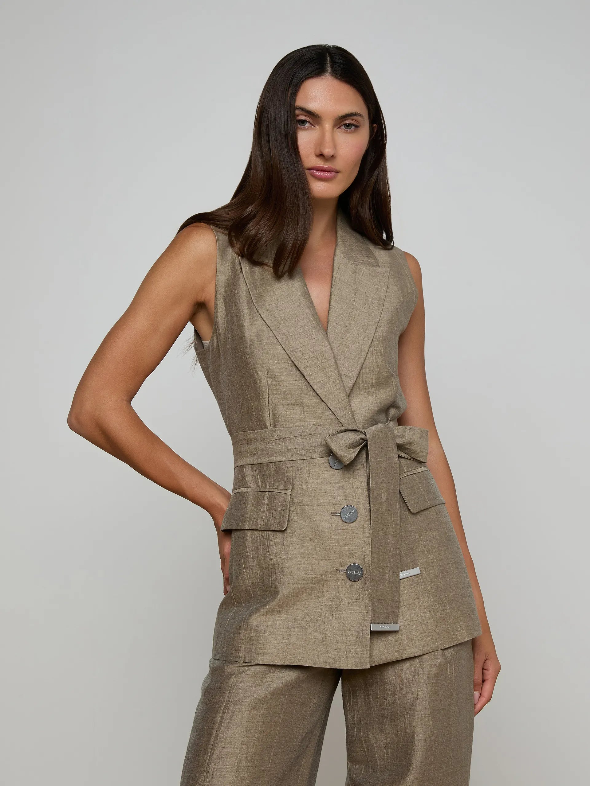 HARPER LINEN BLEND VEST