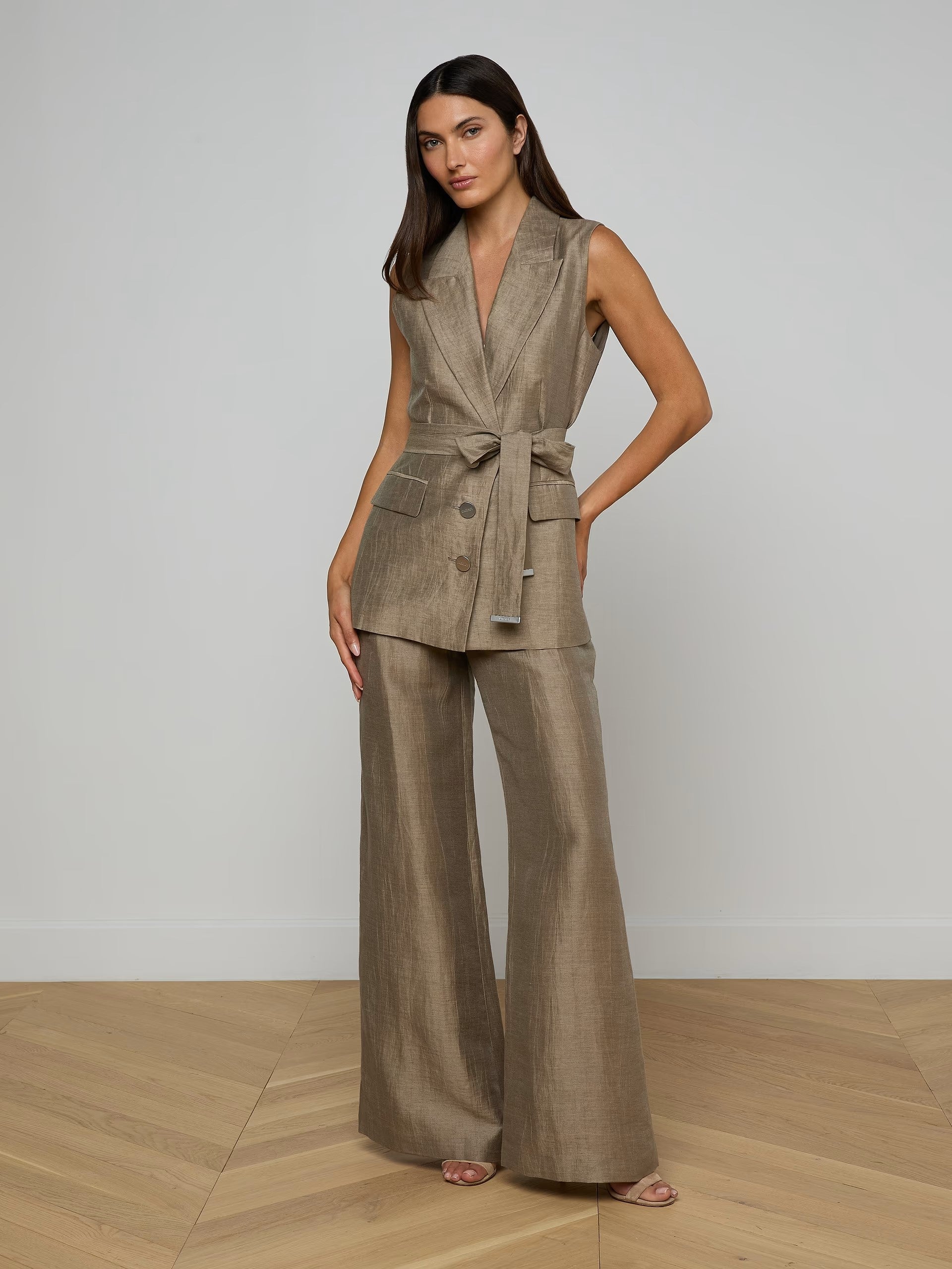HARPER LINEN BLEND VEST
