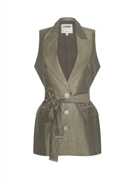 HARPER LINEN BLEND VEST