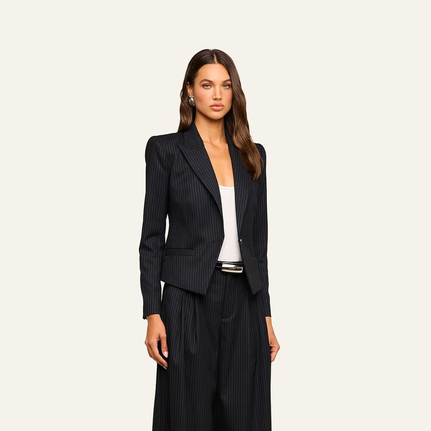 MISA BLAZER IN PINSTRIPE