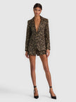 MACEY FITTED BLAZER IN BLACK AND GOLD