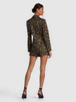 MACEY FITTED BLAZER IN BLACK AND GOLD