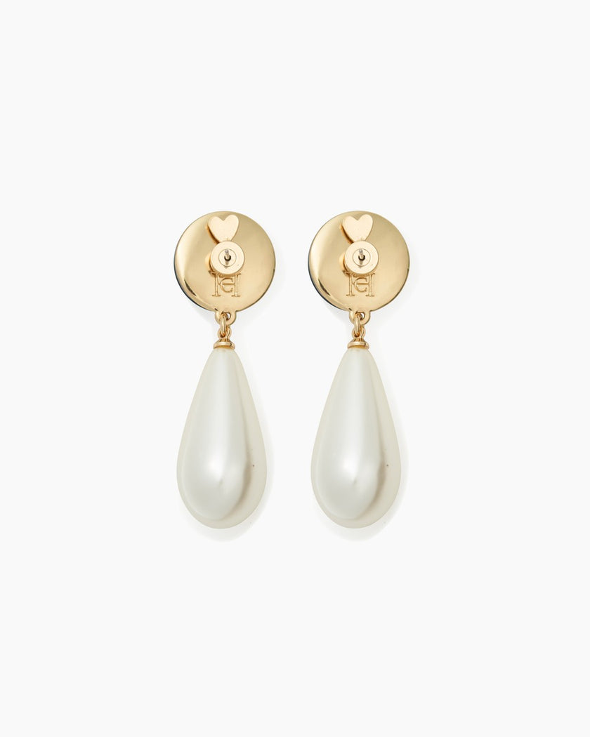 PEARL AND CRYSTAL DROP EARRINGS