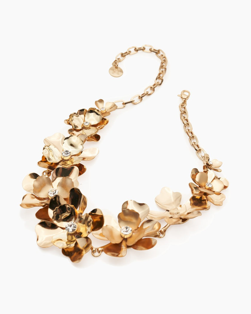 METAL FLOWER NECKLACE