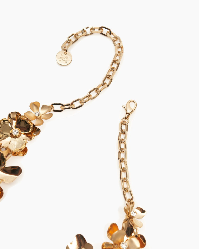 METAL FLOWER NECKLACE