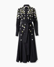 FLORAL EMBROIDERED MIDI DRESS