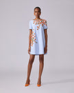 FLORAL EMBROIDERED MINI DRESS