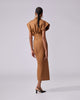 CAP SLEEVE COLUMN DRESS