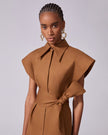CAP SLEEVE COLUMN DRESS