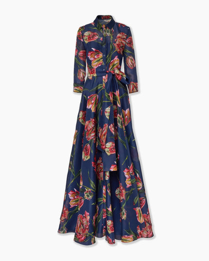 TULIP PRINT TRENCH GOWN