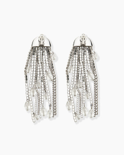 TEARDROP TASSEL EARRINGS CLIP ON