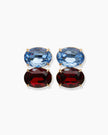 TWO TONE CRYSTAL EARRINGS