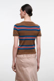 EASY CASHMERE TEE IN SAVOY STRIPE