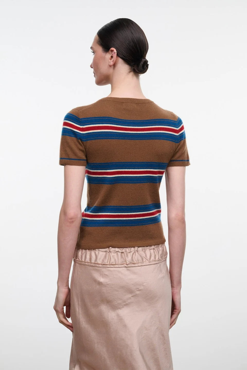 EASY CASHMERE TEE IN SAVOY STRIPE