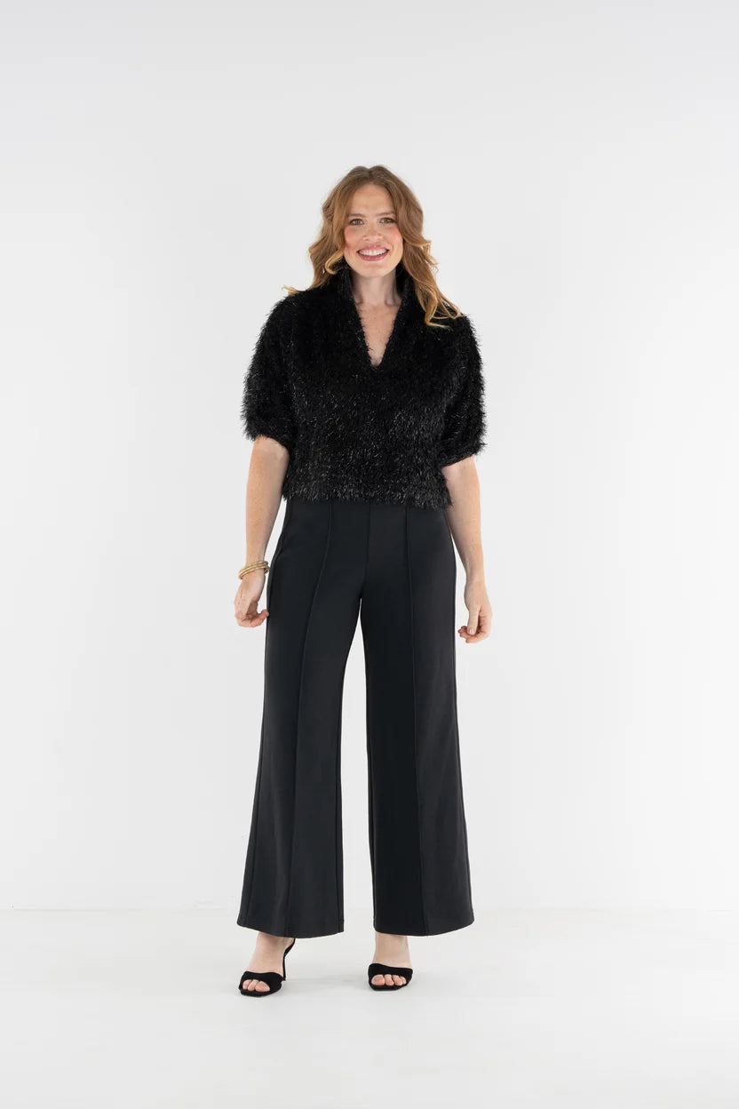 ESTELLE TOP BLACK TIE