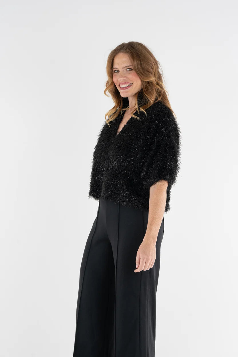 ESTELLE TOP BLACK TIE