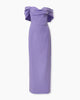 DRAPED OFF SHOULDER COLUMN GOWN