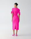 TIE SLEEVE MIDI DRESS