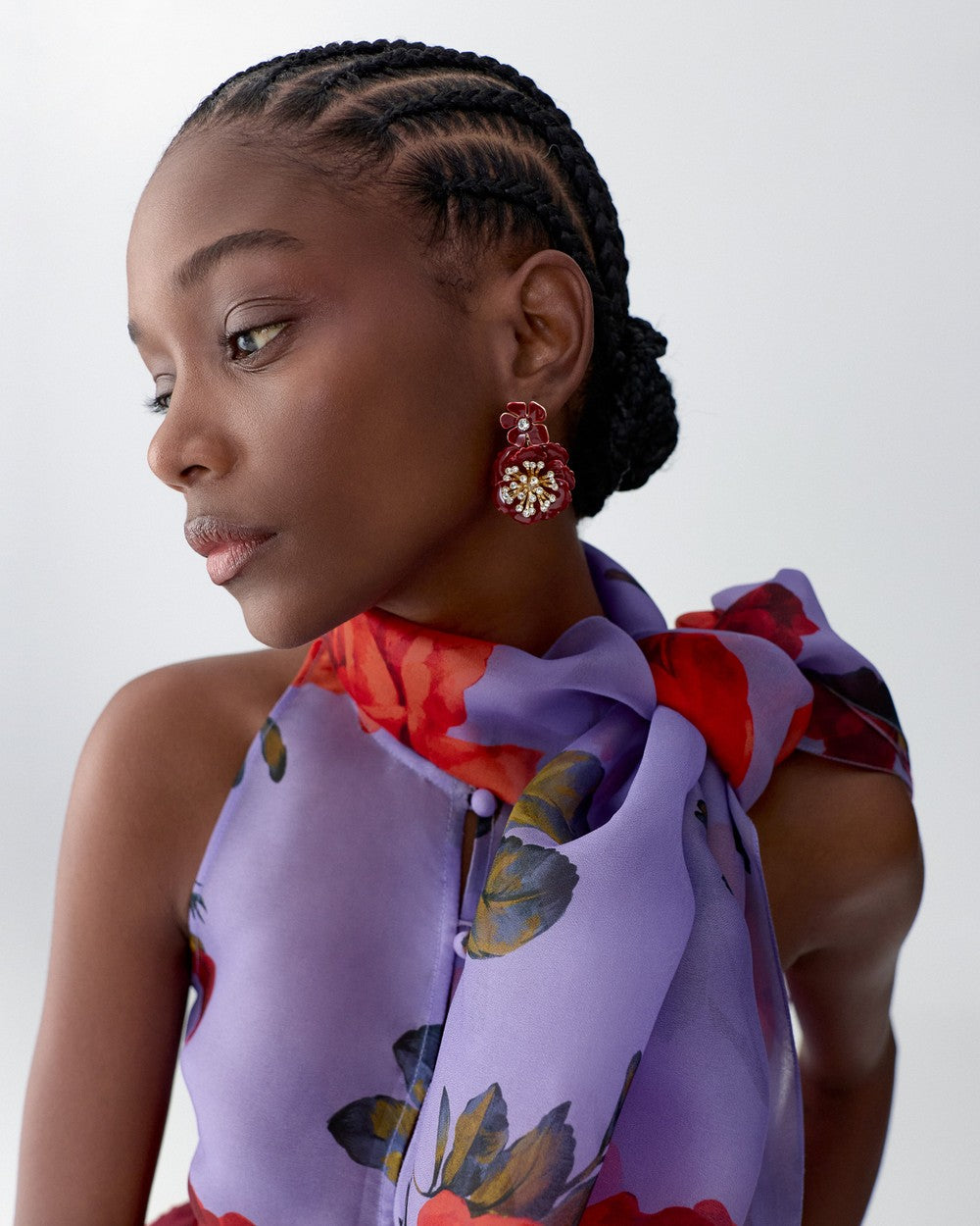 FLOWER DANGLE EARRINGS