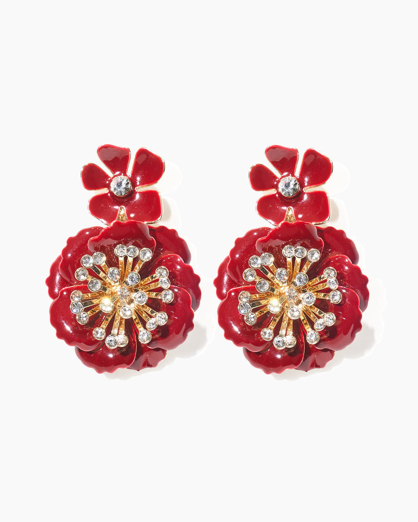 FLOWER DANGLE EARRINGS