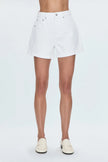 SAIGE HIGH RISE ALINE SHORT IN POLISHED WHITE