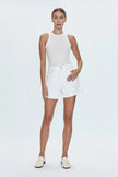 SAIGE HIGH RISE ALINE SHORT IN POLISHED WHITE