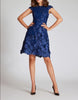 3D APPLIQUED FLORAL LACE FIT AND FLARE DRESS
