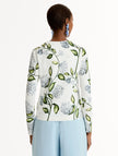 PORCELAIN FLOWER PRINTED CARDIGAN