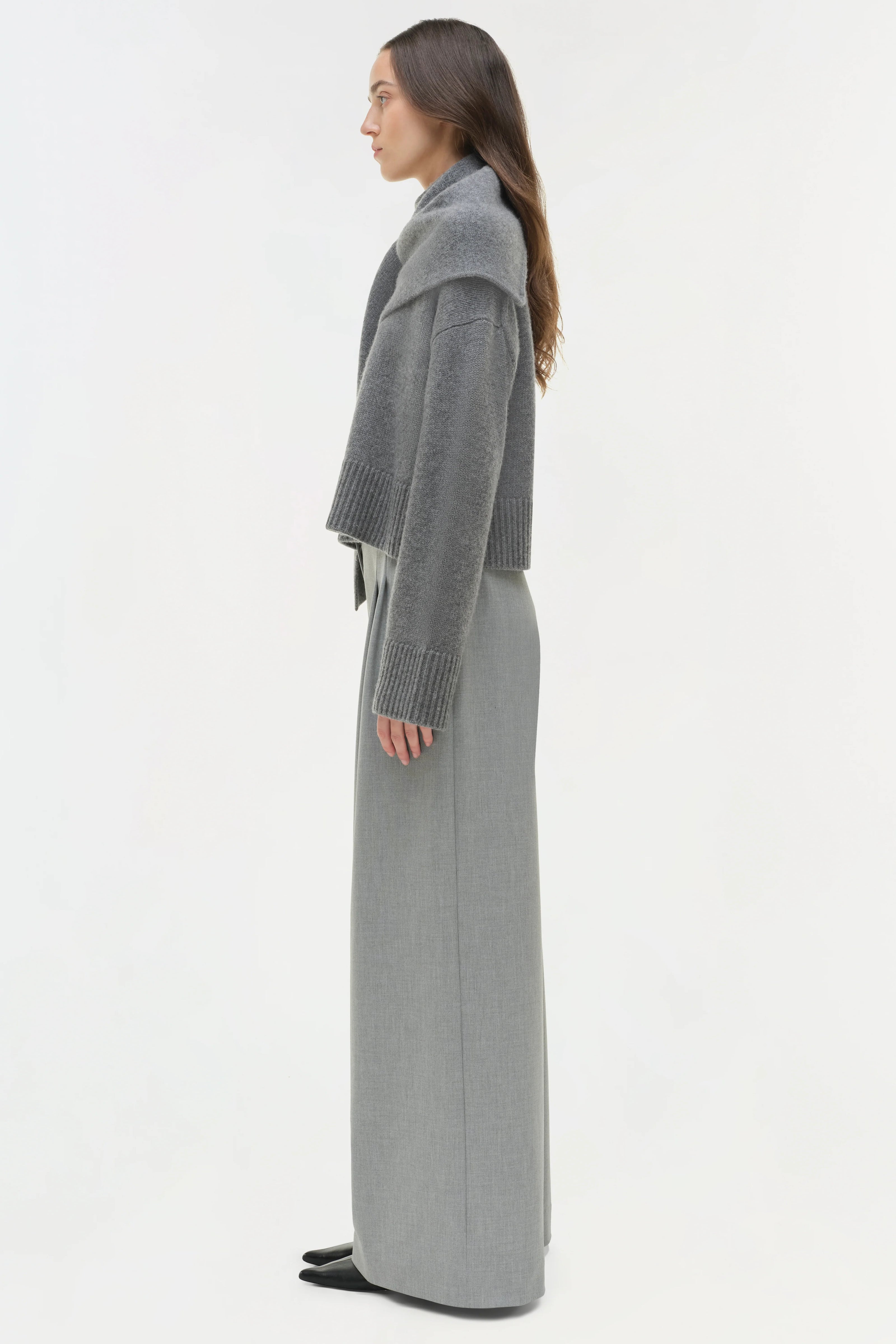 ELSON WOOL CASHMERE SCARF SWEATER