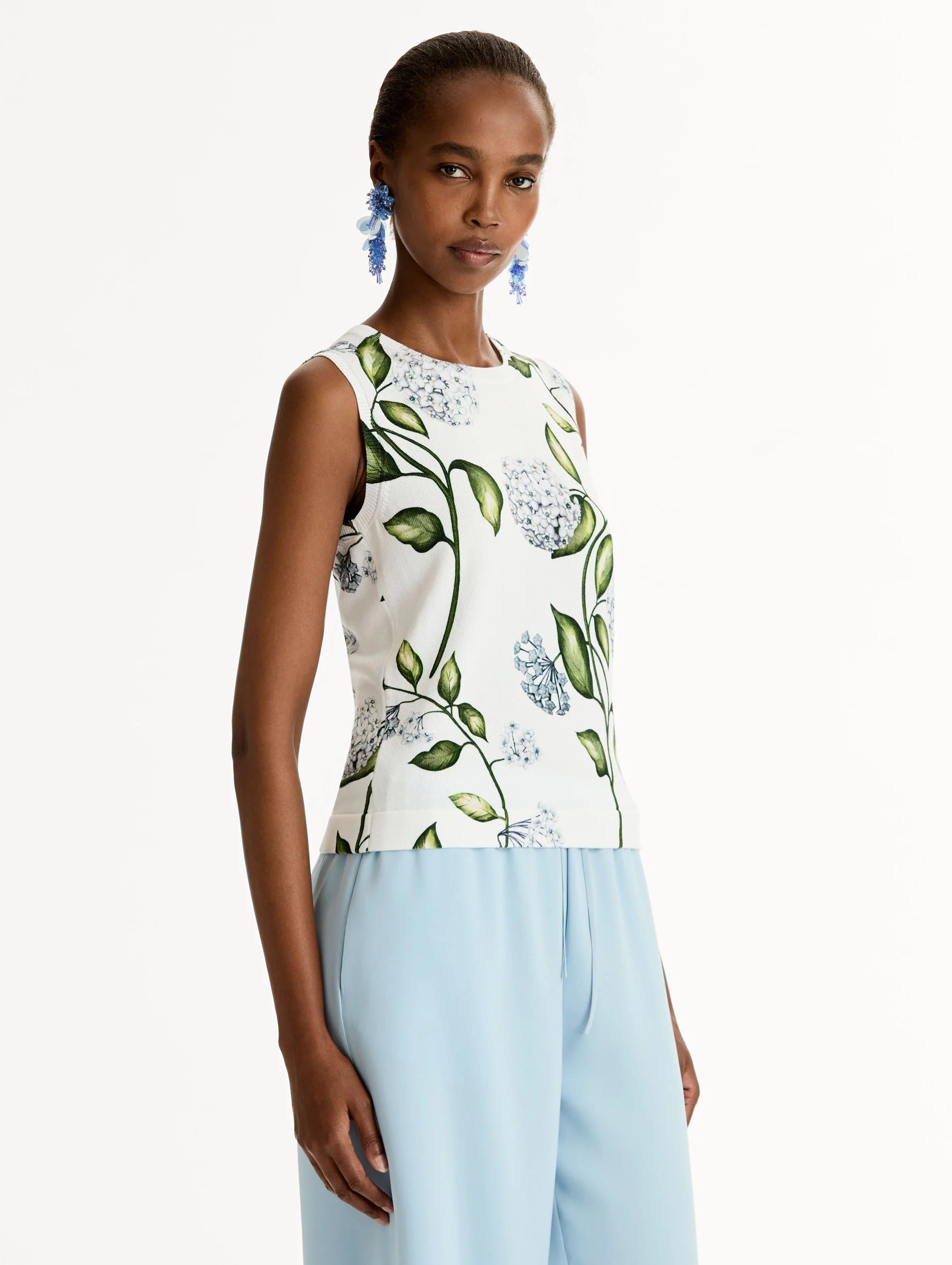 PORCELAIN FLOWER PRINTED TANK