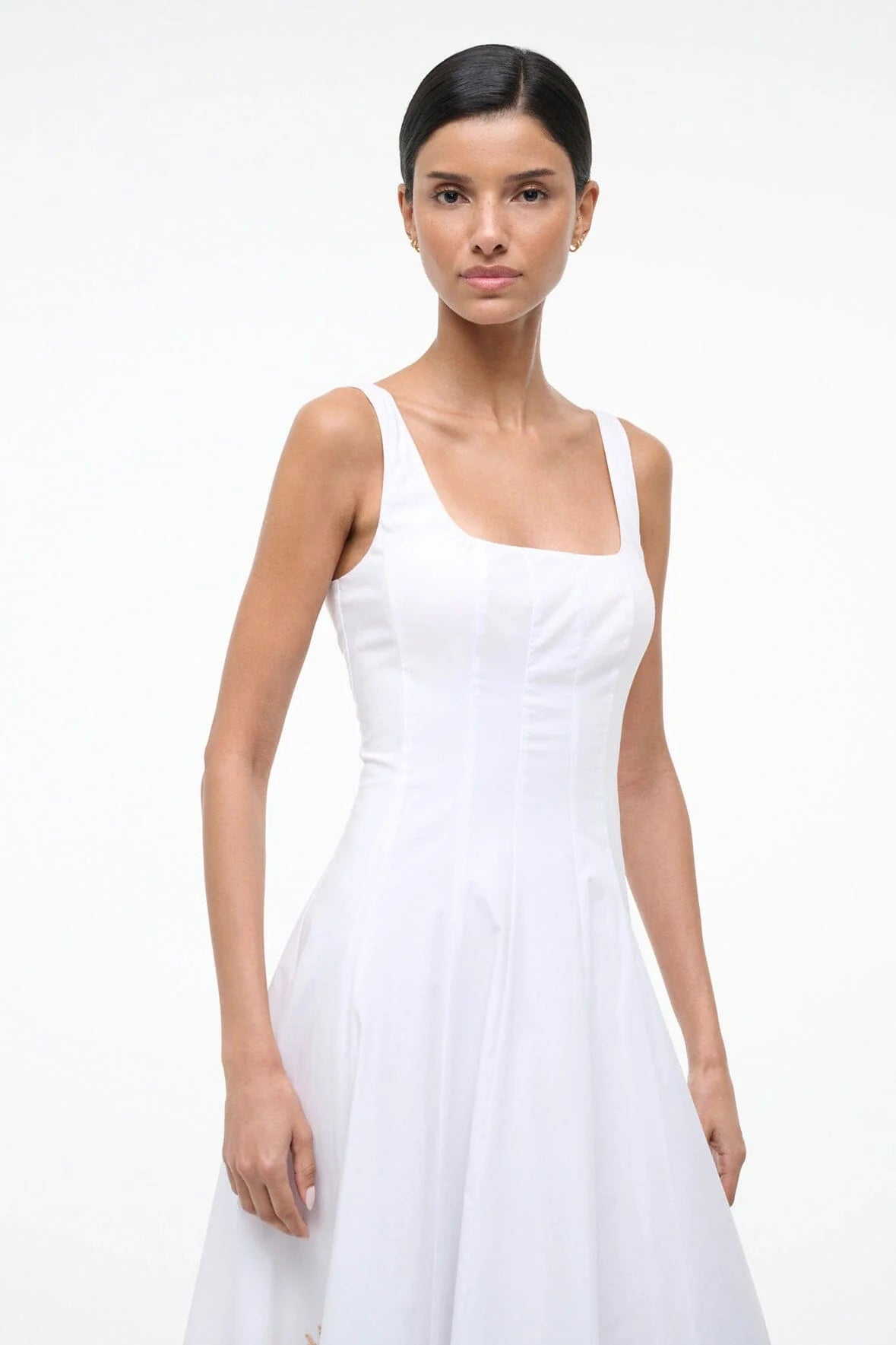 WELLS DRESS PALM EMBROIDERY