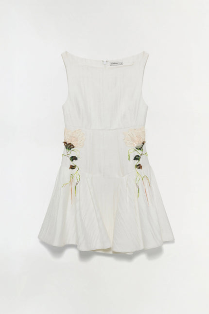 CALILLY FLORAL JACQUARD MINI DRESS