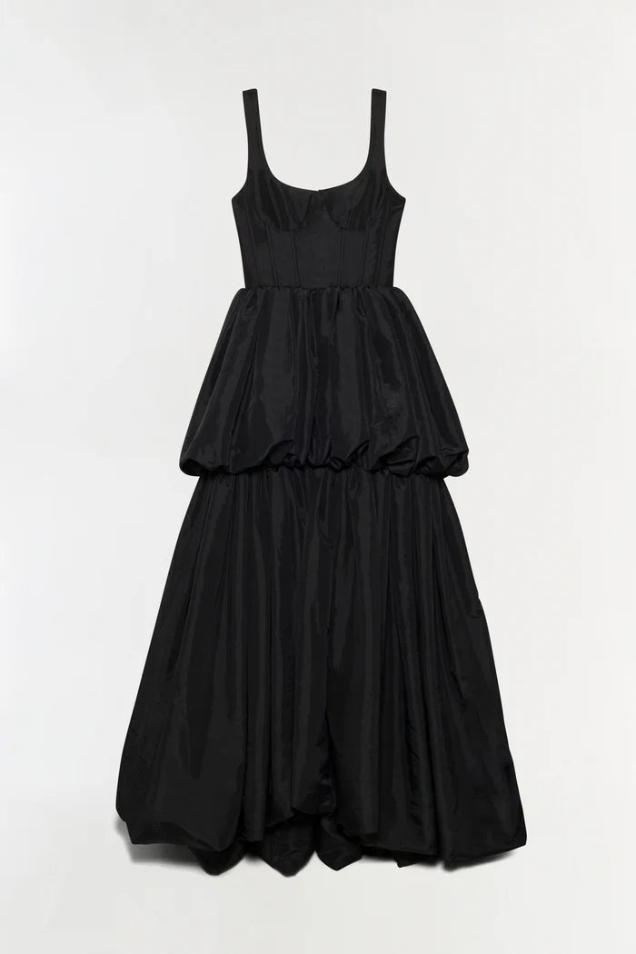 TABITHA TAFFETA TIERED BUBBLE DRESS