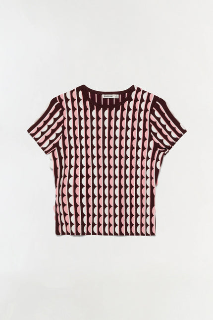 KENDRA SCALLOPED KNIT TOP