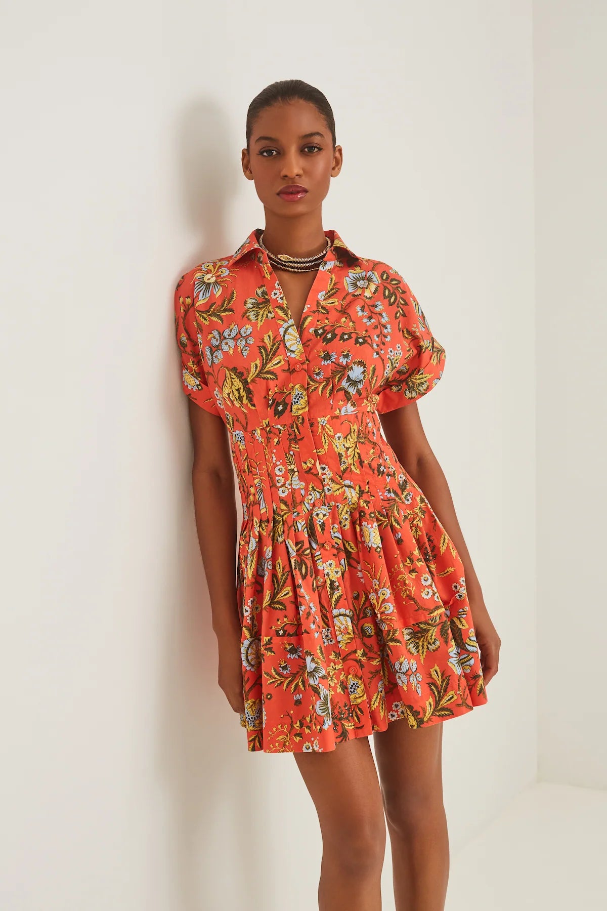 NASH MINI DRESS IN CLOVER ORANGE