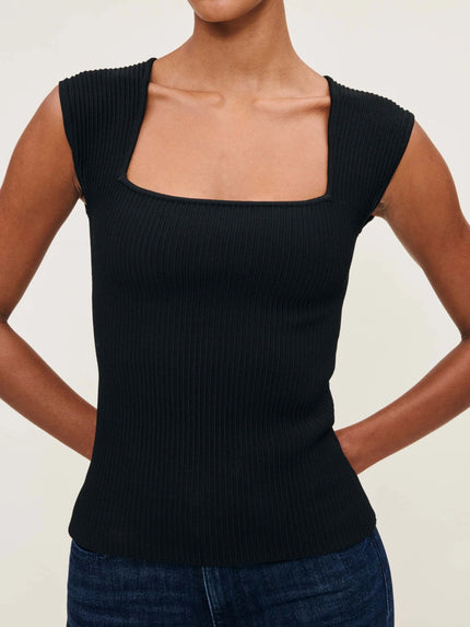SQUARE NECK TOP INSTASCULPT RIB