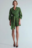 RAYA MINI DRESS IN BANDANA GREEN
