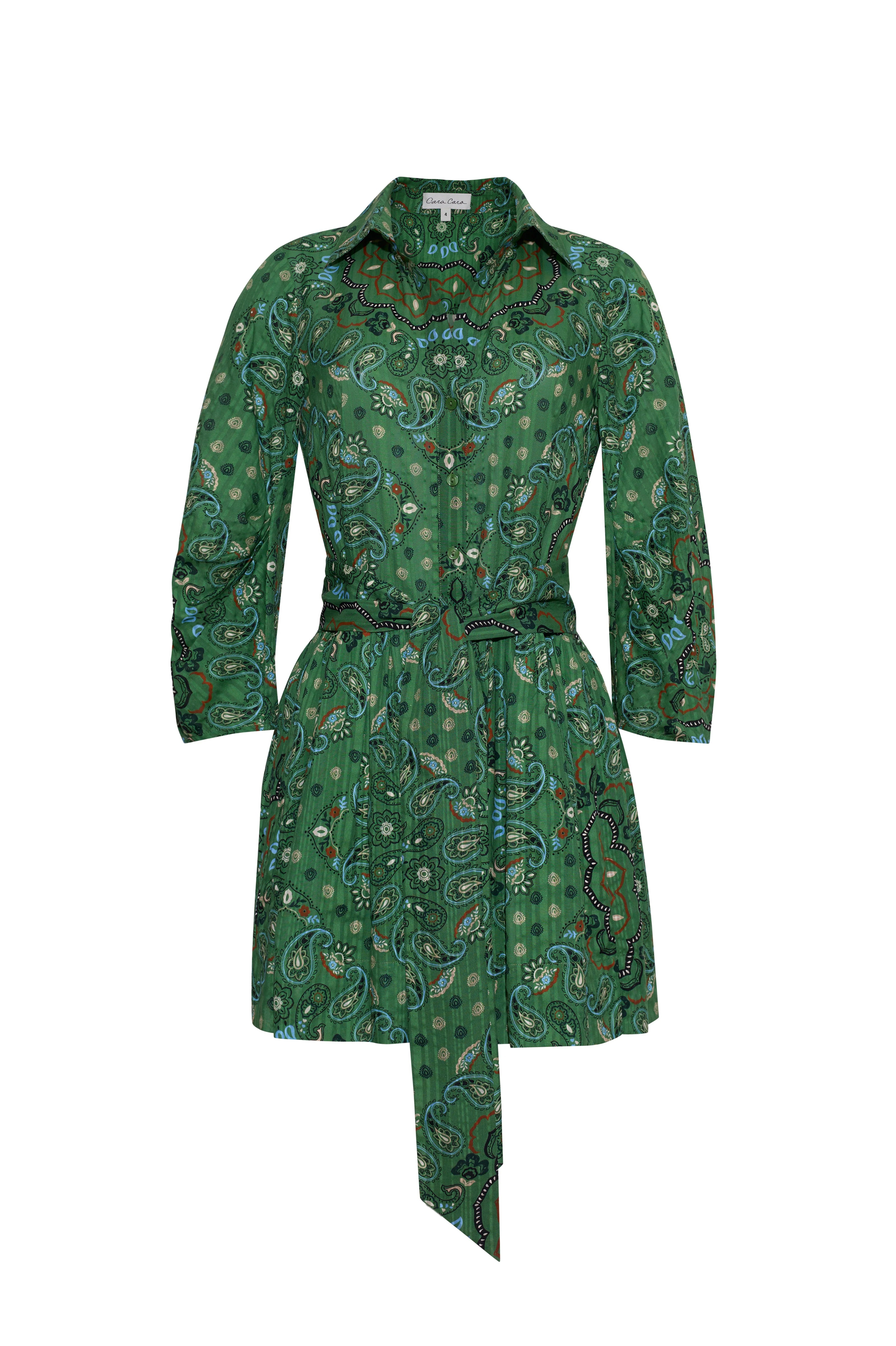 RAYA MINI DRESS IN BANDANA GREEN