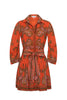 RAYA MINI DRESS IN PAISLEY ORANGE
