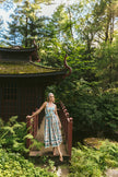 JULIE DRESS IN CYPRESS EGRET