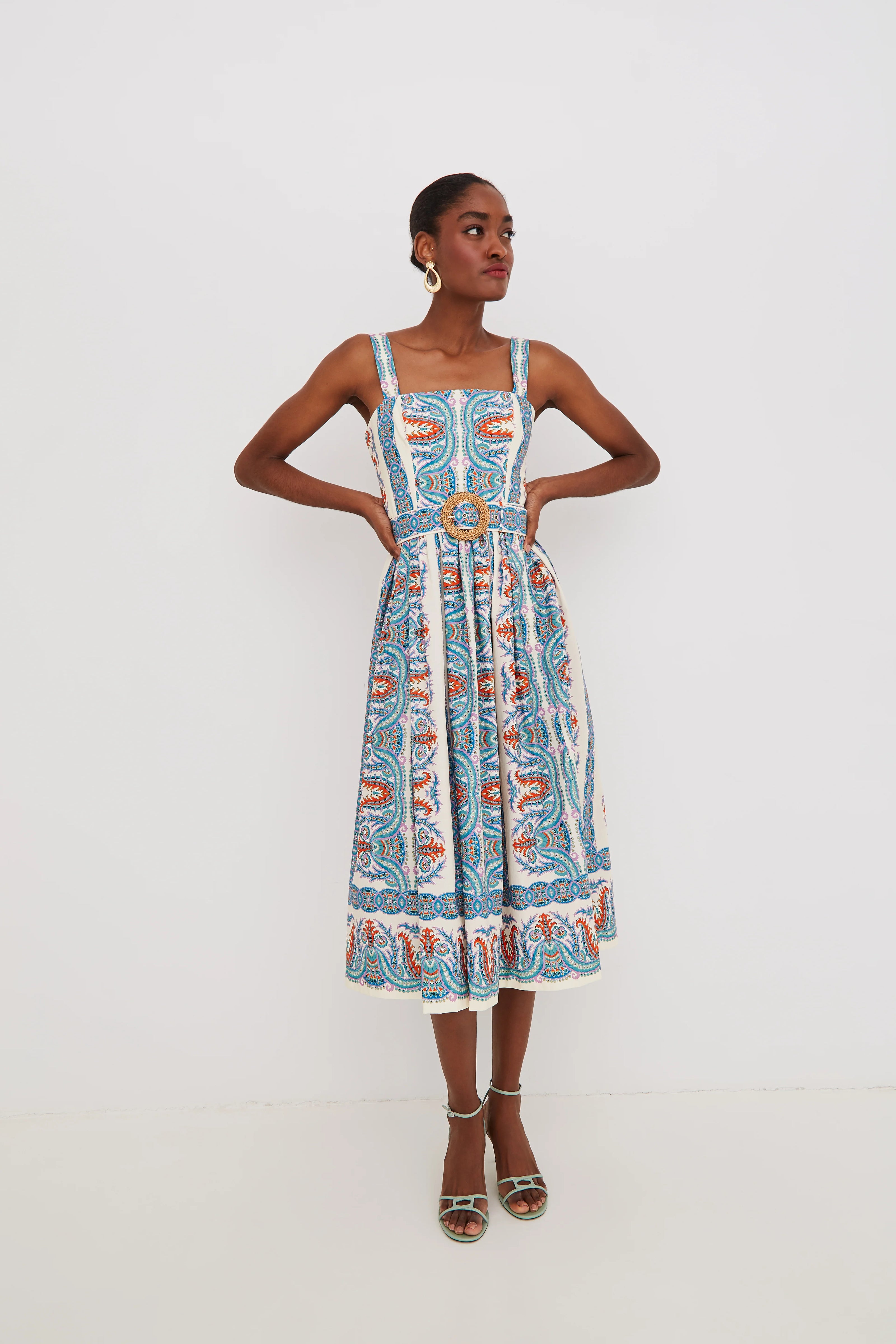 JULIE DRESS IN CYPRESS EGRET